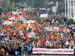 Large protests in France, over pension issues.