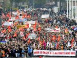 Large protests in France, over pension issues.