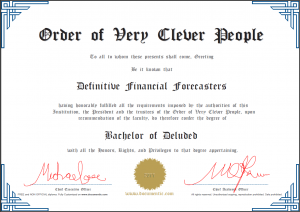 Financial Planning certificate of achievement