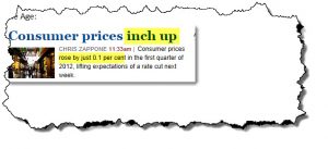 Is inflation up or down if prices are up?