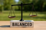 Balanced Super Fund: What Does It Really Mean? A traditional balance scale tipped unevenly, labelled "Balanced" – symbolising imbalance in a balanced super fund.